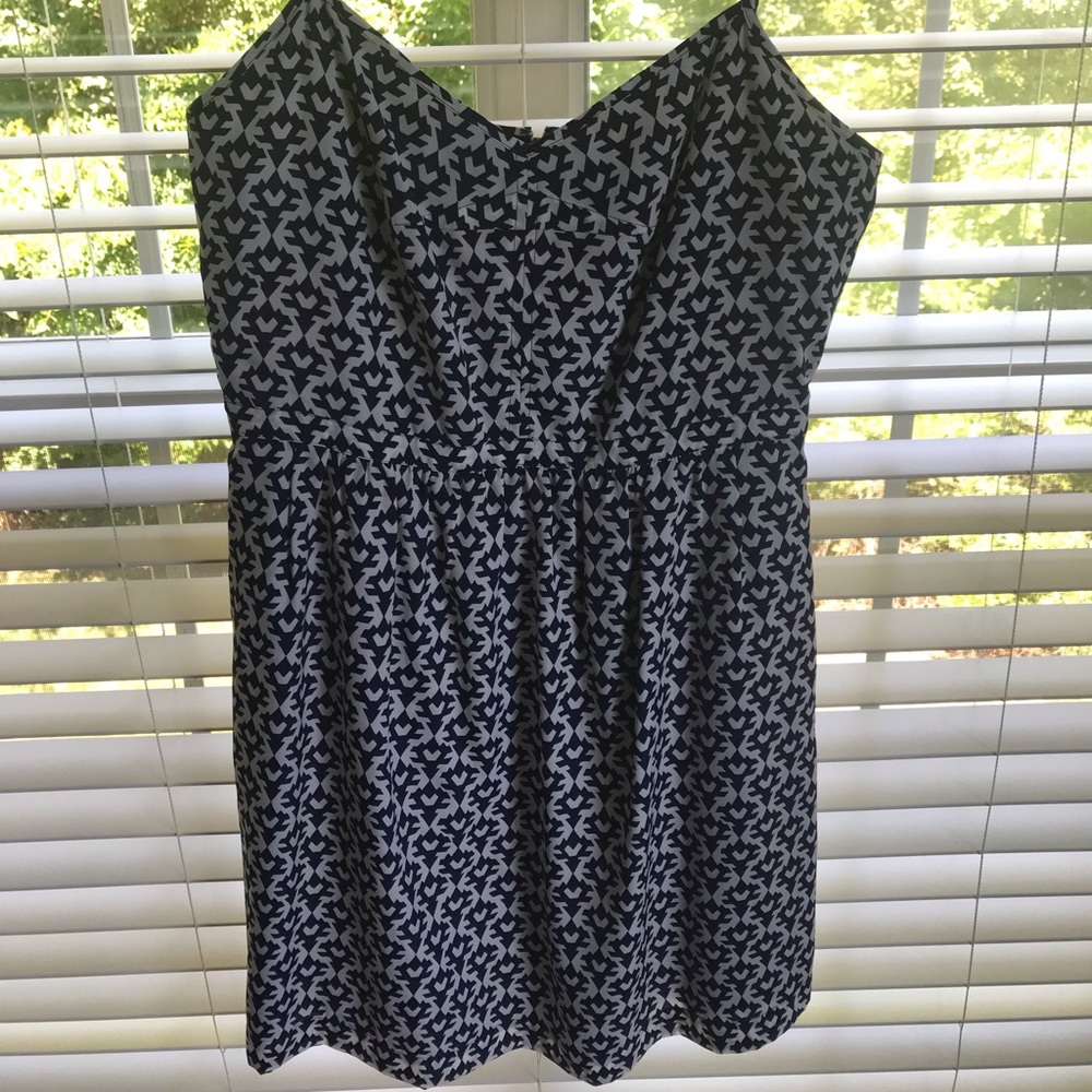 J. Crew Factory Cami Dress - Blue/White Pattern - Picture 2 of 6